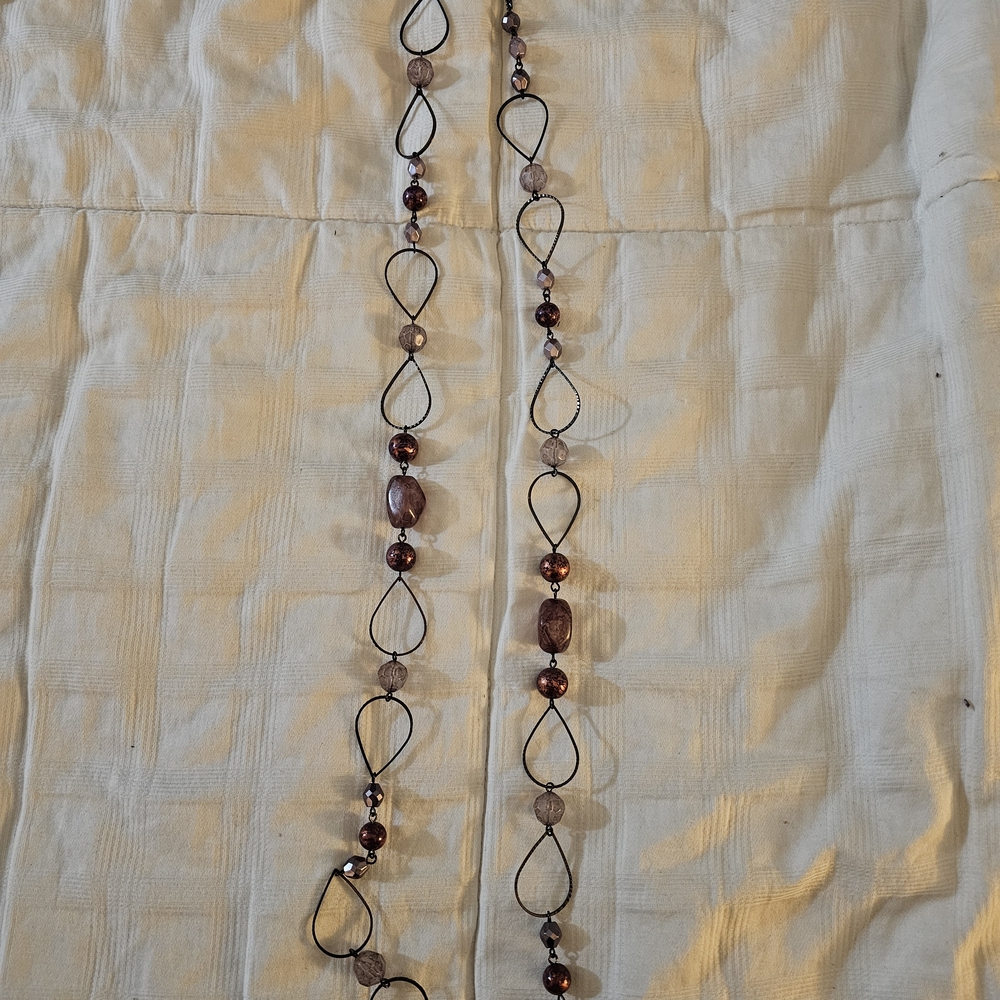 Premier Designs Elegant Black and Brown Beaded Necklace